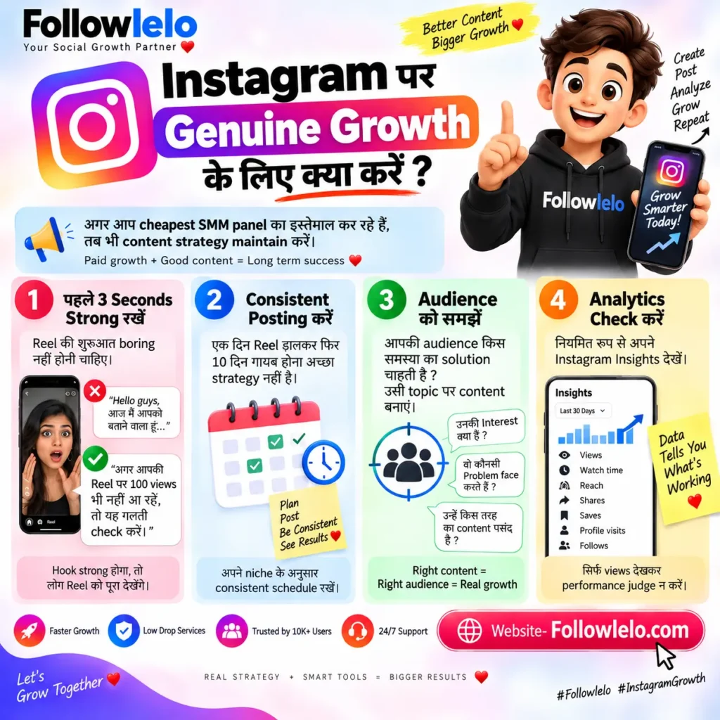 Cheapest SMM Panel 2026: India का Cheapest SMM Panel कौन-सा है? 7 Instagram पर Genuine Growth के लिए क्या करें?