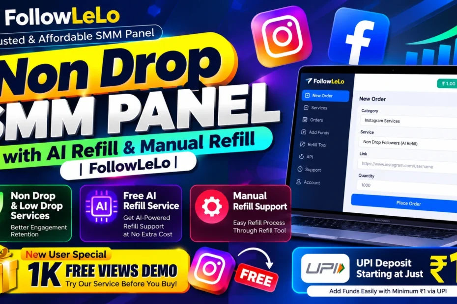 Non Drop SMM Panel with AI Refill & Manual Refill | FollowLeLo