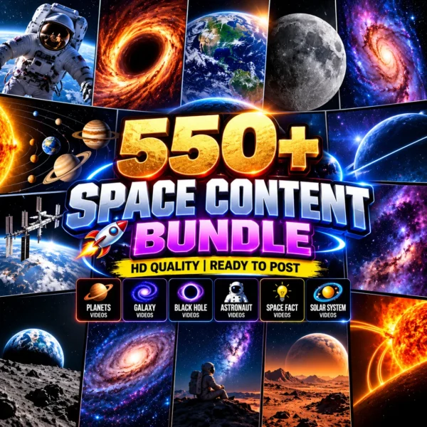550+ Space Content Bundle – HD Quality Video Collection