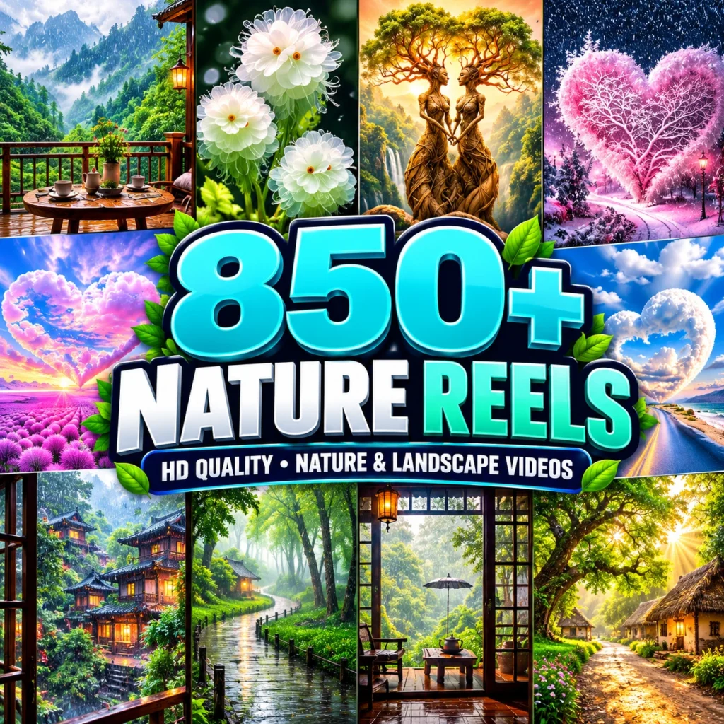 850+ Nature Reels Bundle – HD Quality Nature & Landscape Videos